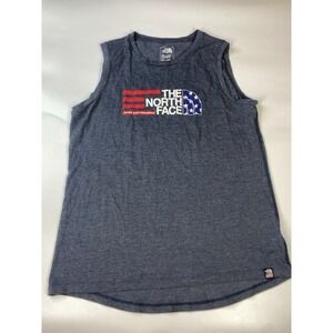 The North Face Logo Americana Heather Sleeveless Tank Top Size Large Hiking
